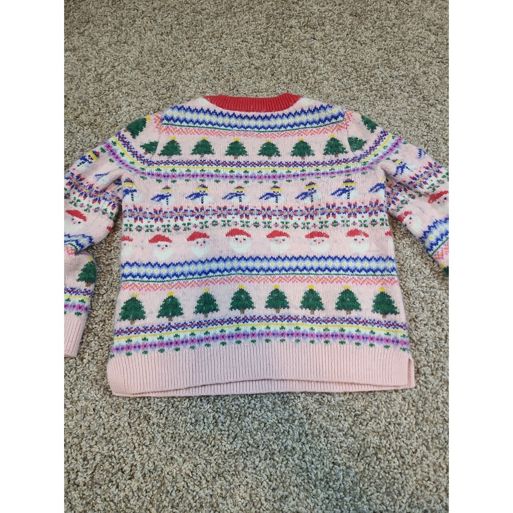 Mini Boden Girls Fair Isle Holiday Christmas Pink Sweater Size 6/7 - Picture 7 of 7